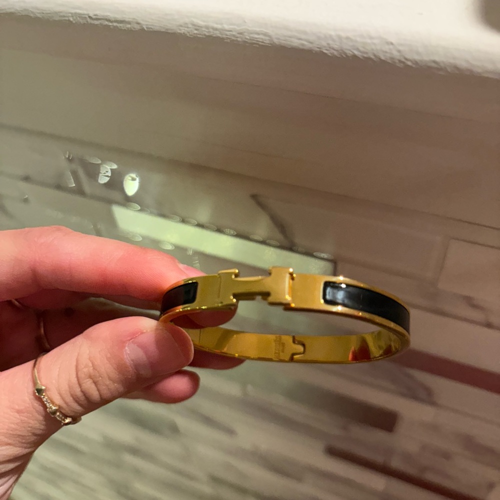 Hermes Gold and Black Bracelet - Picture 5 of 6
